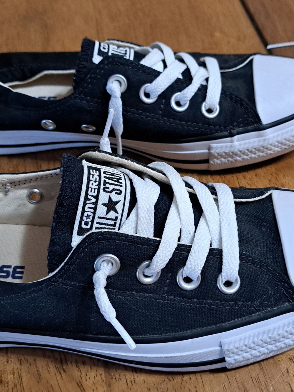 Converse Black & White Low-Top Canvas Sneakers - Picture 3 of 9